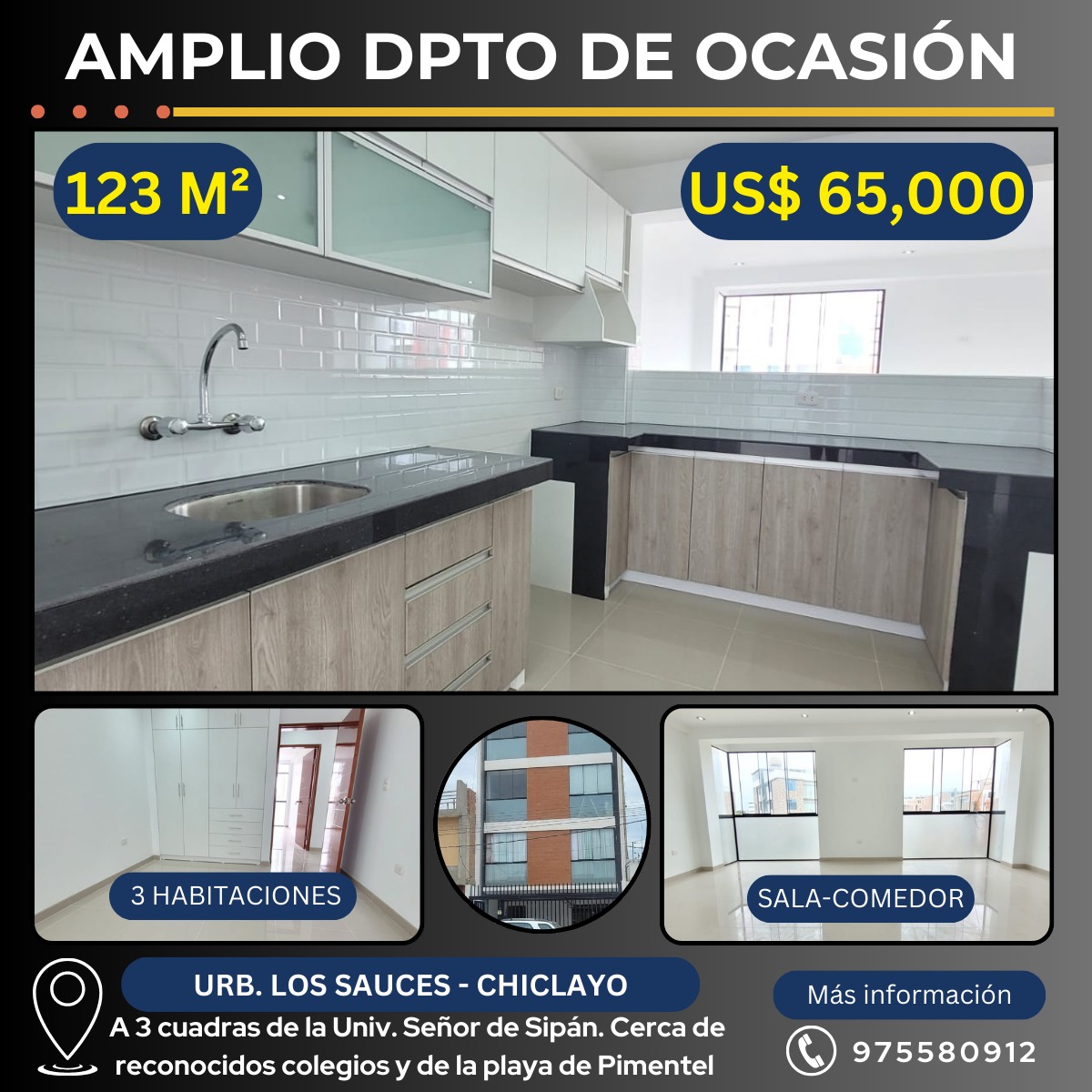 DPTO 123 M2 URB LOS SAUCES CHICLAYO